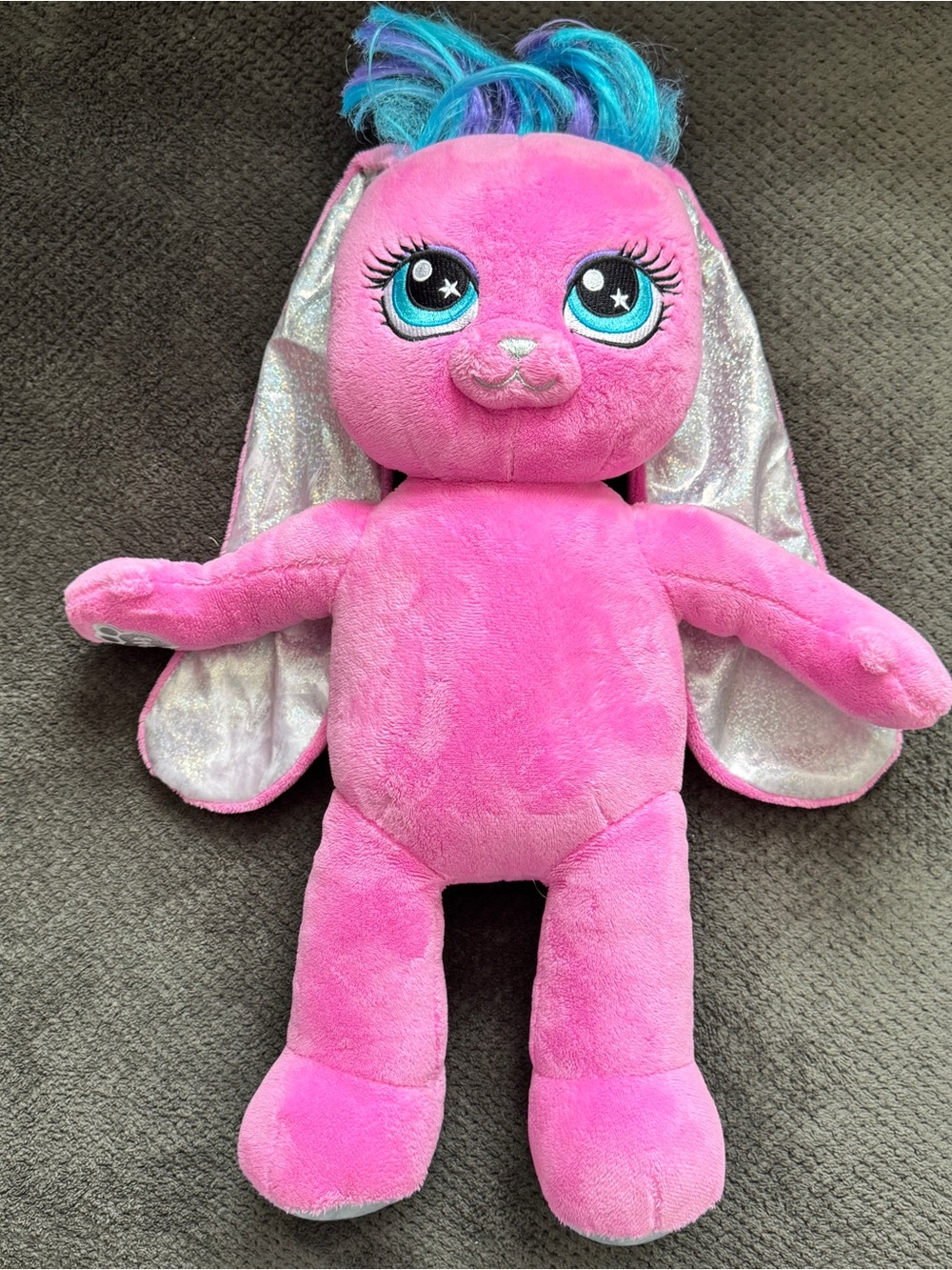 Build A Bear Honey Girl Risa Plush 20" Pink Bunny Sings Frozen "Let It Go"